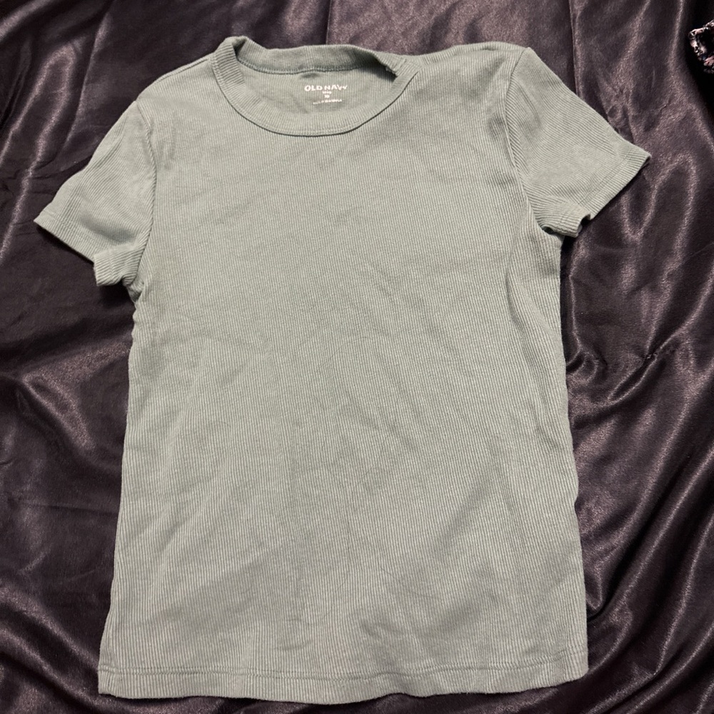 Old Navy Sage Ribbed Tee